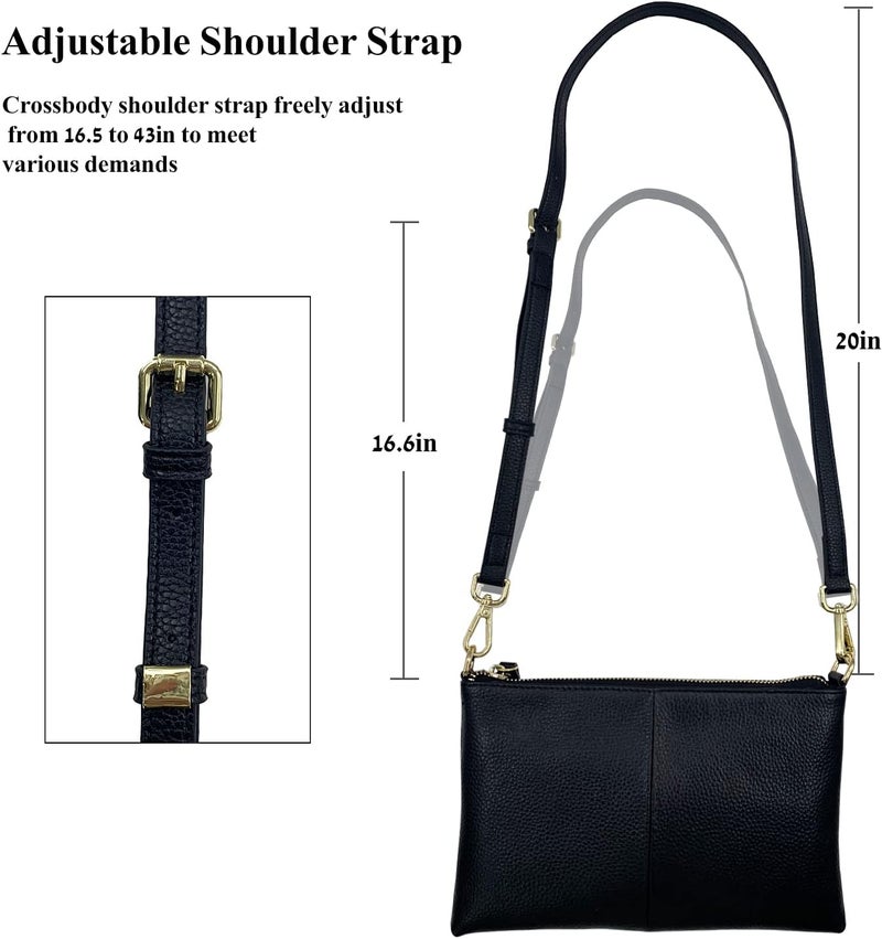 Beurlike Leather Wristlet Wallet Clutch Purses For Women Small Crossbody Phone Bags - Image 4